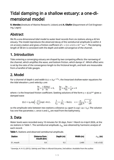 A short research article, first page