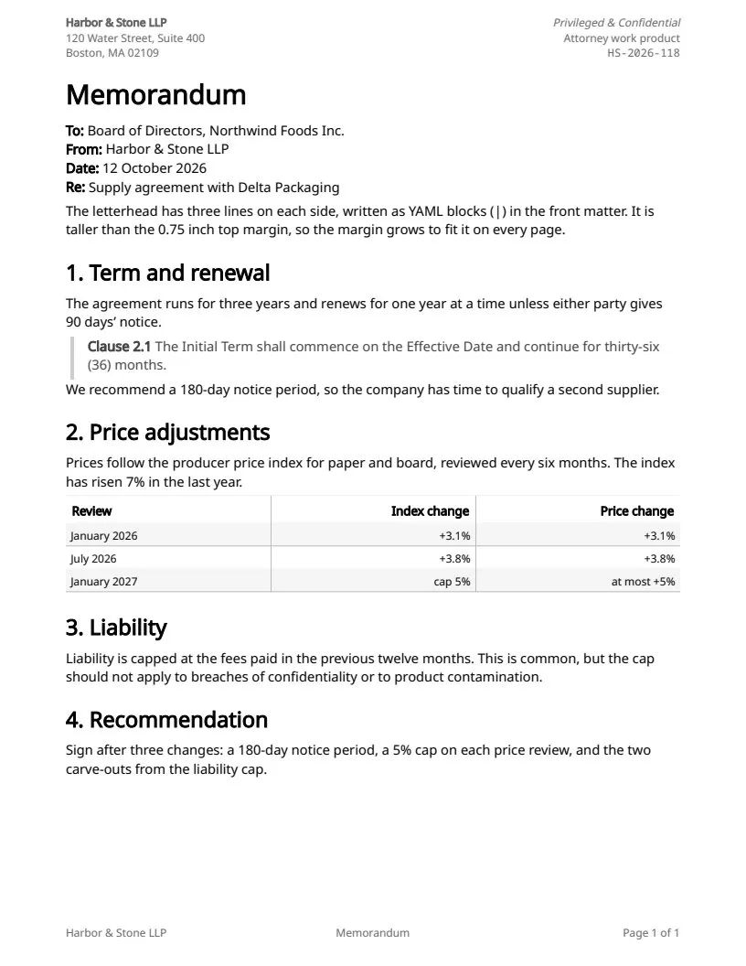 Letterhead, page 1 of 1